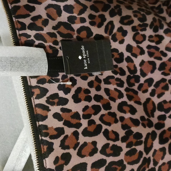 Kate Spade NWT KITT Leopard Print Tote Bag Set - XL - Picture 6 of 12